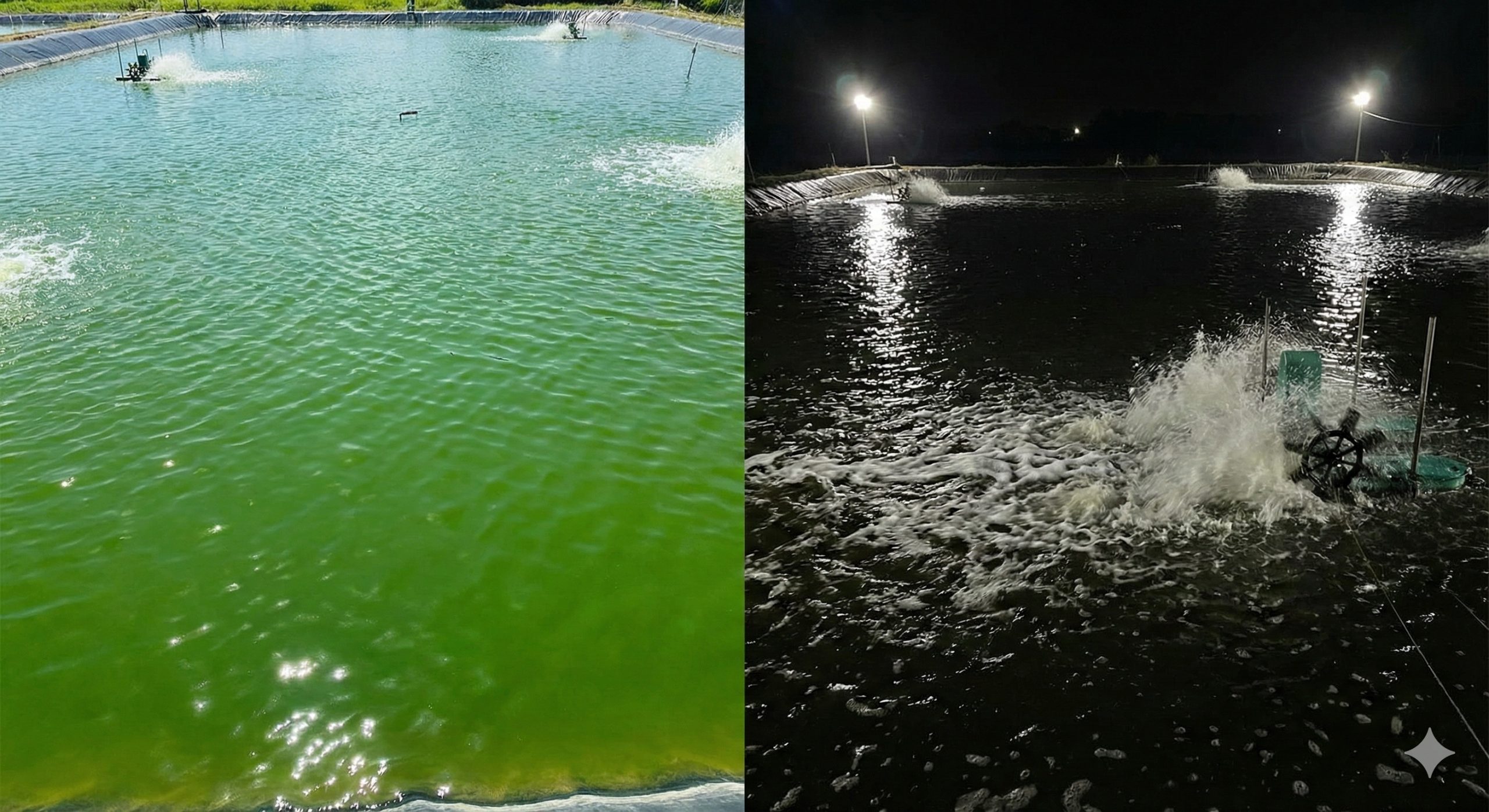 Sự chênh lệch oxy hòa tan (DO) trong ao nuôi tôm giữa ban ngày và ban đêm