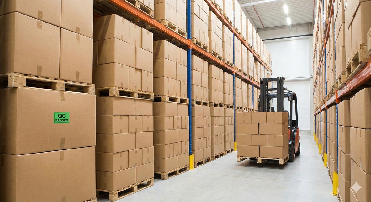 Mô phỏng áp lực thực tế khi xếp chồng thùng carton trong kho bãi (Stacking Test).