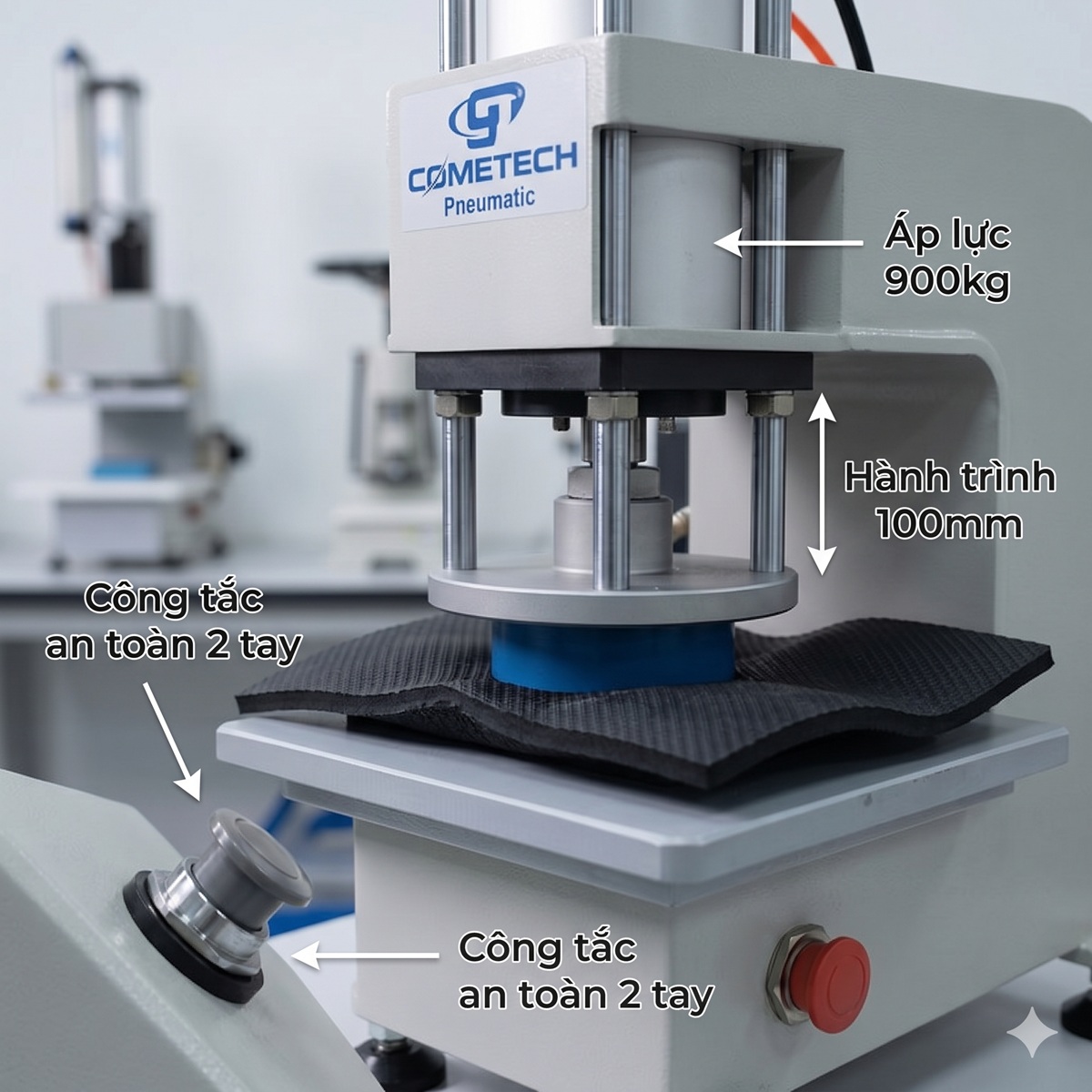 Máy cắt mẫu vật liệu cao su nhựa khí nén QC-603A Cometech