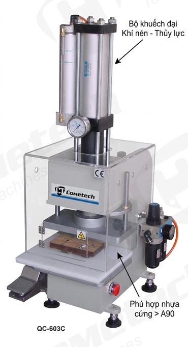 Máy cắt mẫu nhựa cứng thủy lực QC-603C Cometech